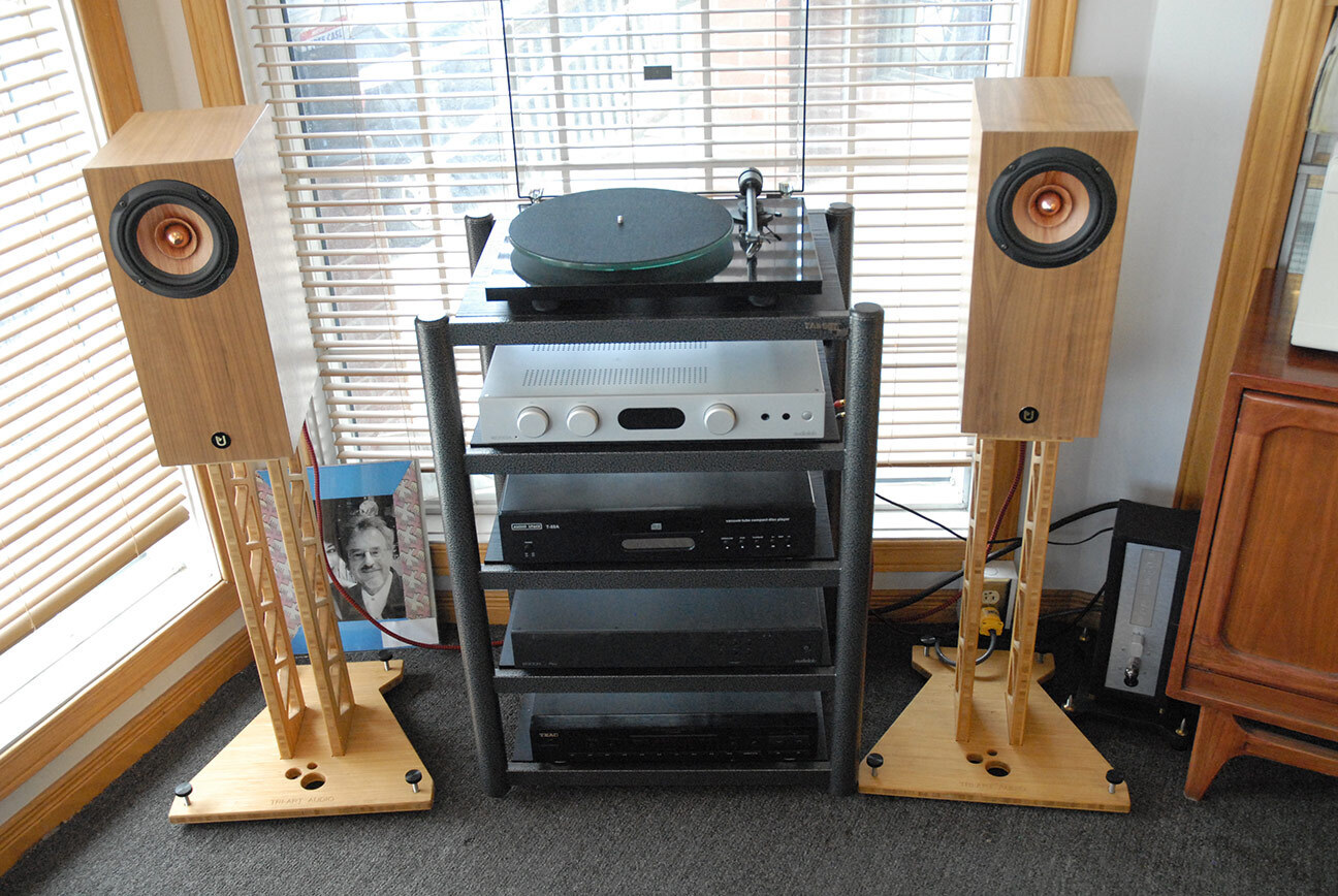 Detailed view of high-fidelity audio components