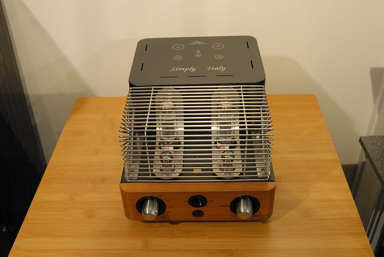 High-end audio amplifier front panel